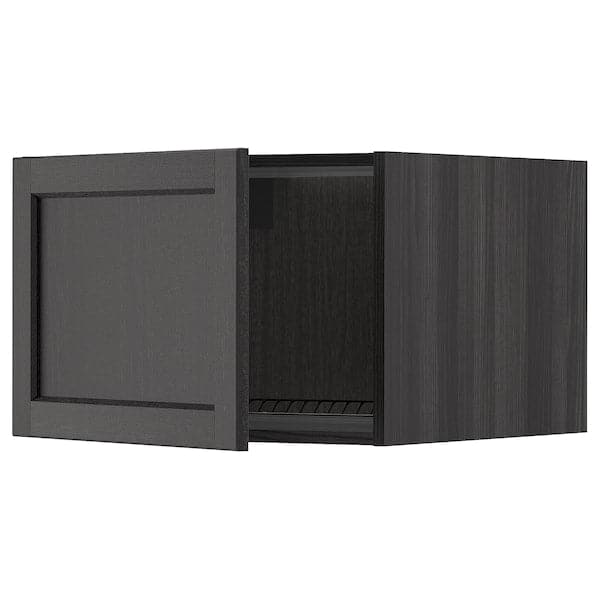 METOD - Top cabinet for fridge/freezer, black/Lerhyttan black stained, 60x40 cm