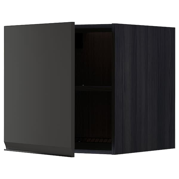 Ikea METOD - Top cabinet for fridge/freezer, black/Upplöv matt anthracite , 60x60 cm