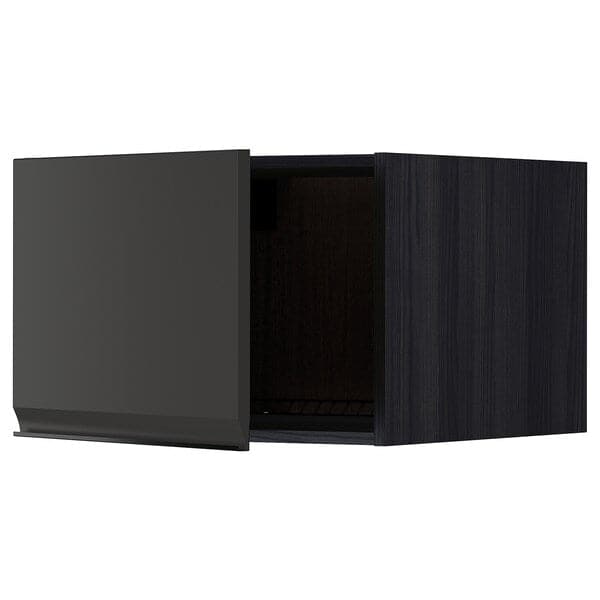 Ikea METOD - Top cabinet for fridge/freezer, black/Upplöv matt anthracite, 60x40 cm