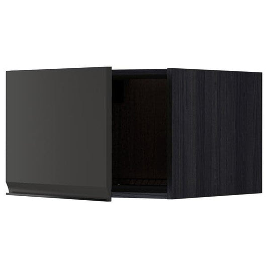 Ikea METOD - Top cabinet for fridge/freezer, black/Upplöv matt anthracite, 60x40 cm