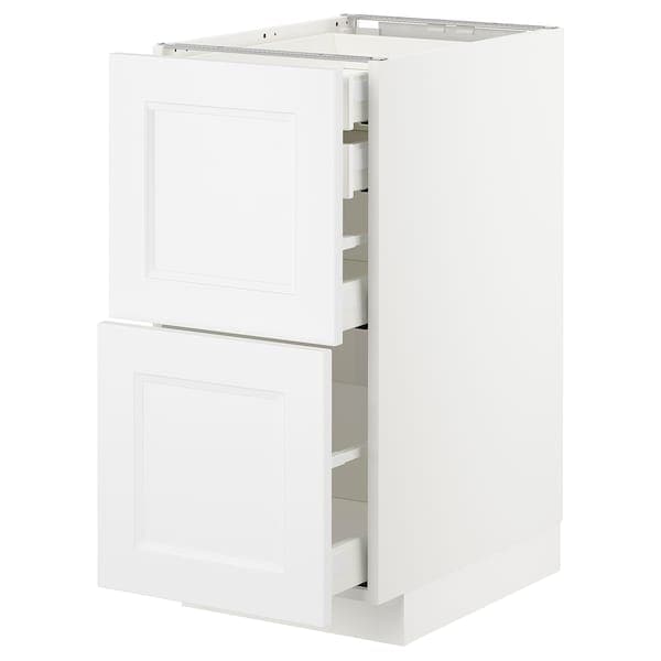 Ikea METOD / MAXIMERA - Base cb 2 frnts/2 low/1 md/1 hi drw, white/Axstad matt white, 40x60 cm