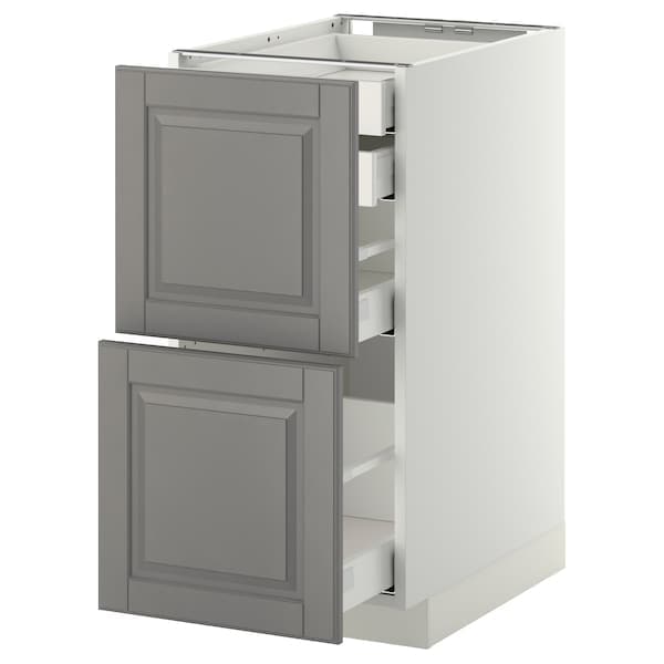 Ikea METOD / MAXIMERA - Base cb 2 frnts/2 low/1 md/1 hi drw, white/Bodbyn grey, 40x60 cm