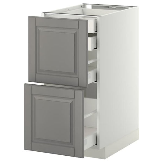 Ikea METOD / MAXIMERA - Base cb 2 frnts/2 low/1 md/1 hi drw, white/Bodbyn grey, 40x60 cm