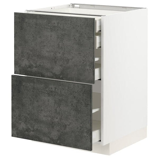 METOD / MAXIMERA - Mob 2front/2casset bass/1med/1alt , 60x60 cm - best price from Maltashopper.com 29415259