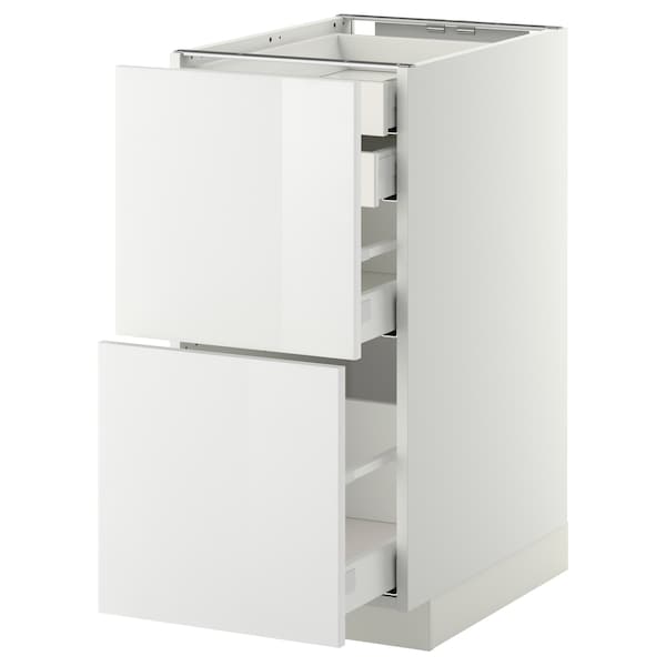 METOD / MAXIMERA - Base cb 2 frnts/2 low/1 md/1 hi drw, white/Ringhult white, 40x60 cm - best price from Maltashopper.com 29104525