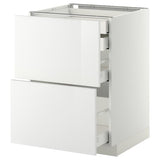 METOD / MAXIMERA base cb 2 frnts/2 low/1 md/1 hi drw, white/Ringhult white, 60x60 cm
