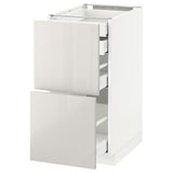 METOD / MAXIMERA base cb 2 frnts/2 low/1 md/1 hi drw, white/Ringhult light grey, 40x60 cm