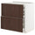 METOD / MAXIMERA base cb 2 frnts/2 low/1 md/1 hi drw, white/Sinarp brown, 80x60 cm