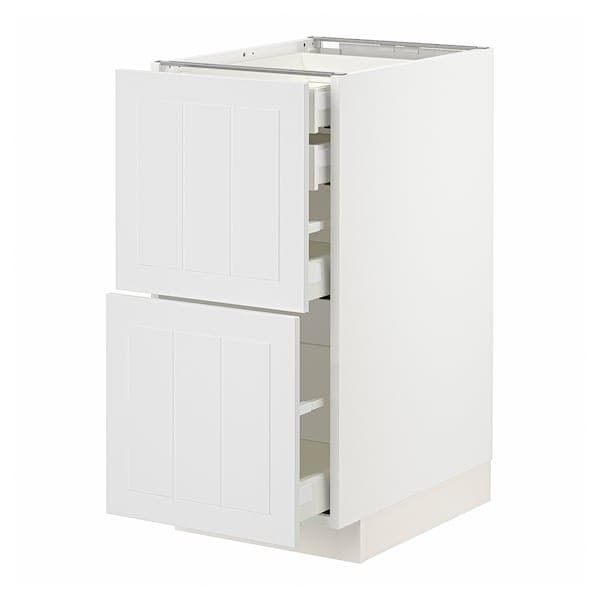 Ikea METOD / MAXIMERA - Base cb 2 frnts/2 low/1 md/1 hi drw, white/Stensund white, 40x60 cm
