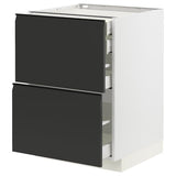 METOD / MAXIMERA base cb 2 frnts/2 low/1 md/1 hi drw, white/Upplöv matt anthracite, 60x60 cm