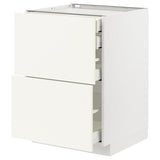 METOD / MAXIMERA base cb 2 frnts/2 low/1 md/1 hi drw, white/Vallstena white, 60x60 cm