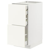 METOD / MAXIMERA base cb 2 frnts/2 low/1 md/1 hi drw, white/Vallstena white, 40x60 cm