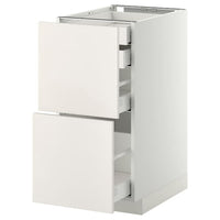 METOD / MAXIMERA - Base cb 2 frnts/2 low/1 md/1 hi drw, white/Veddinge white, 40x60 cm - best price from Maltashopper.com 09104531