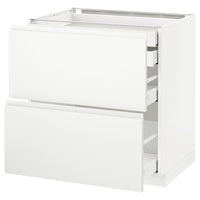 METOD / MAXIMERA base cb 2 frnts/2 low/1 md/1 hi drw, white/Voxtorp matt white, 80x60 cm