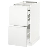 METOD / MAXIMERA base cb 2 frnts/2 low/1 md/1 hi drw, white/Voxtorp matt white, 40x60 cm