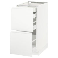 METOD / MAXIMERA base cb 2 frnts/2 low/1 md/1 hi drw, white/Voxtorp matt white, 40x60 cm
