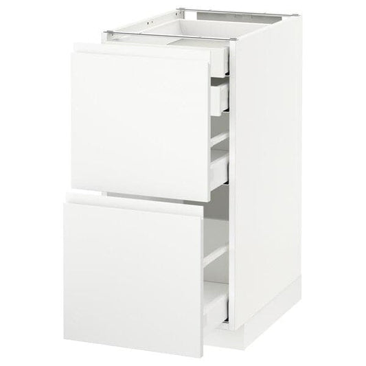 Ikea METOD / MAXIMERA - Base cb 2 frnts/2 low/1 md/1 hi drw, white/Voxtorp matt white, 40x60 cm