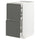 METOD / MAXIMERA - METOD / MAXIMERA Base cb 2 frnts/2 low/1 md/1 hi drw, white/Voxtorp dark grey, 40x60 cm