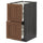 METOD / MAXIMERA - METOD / MAXIMERA Base cb 2 frnts/2 low/1 md/1 hi drw, black Enköping/brown walnut effect, 40x60 cm