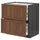 METOD / MAXIMERA base cb 2 frnts/2 low/1 md/1 hi drw, black Enköping/brown walnut effect, 80x60 cm