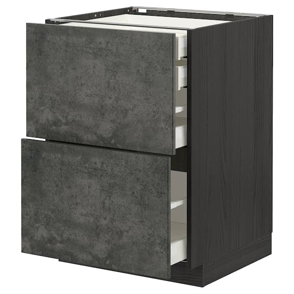 METOD / MAXIMERA - Mob 2front/2casset bass/1med/1alt , 60x60 cm - best price from Maltashopper.com 89415690