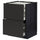 METOD / MAXIMERA base cb 2 frnts/2 low/1 md/1 hi drw, black/Nickebo matt anthracite, 60x60 cm