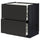 METOD / MAXIMERA base cb 2 frnts/2 low/1 md/1 hi drw, black/Upplöv matt anthracite, 80x60 cm