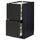 METOD / MAXIMERA - METOD / MAXIMERA Base cb 2 frnts/2 low/1 md/1 hi drw, black/Upplöv matt anthracite, 40x60 cm