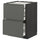 METOD / MAXIMERA base cb 2 frnts/2 low/1 md/1 hi drw, black/Voxtorp dark grey, 60x60 cm