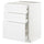 METOD / MAXIMERA base cb 3 frnts/2 low/1 md/1 hi drw, white/Axstad matt white, 60x60 cm