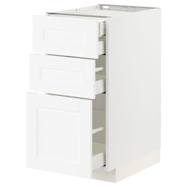 Ikea METOD / MAXIMERA - Base cb 3 frnts/2 low/1 md/1 hi drw, white Enköping/white wood effect, 40x60 cm
