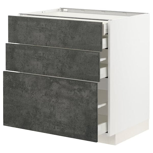 Ikea METOD / MAXIMERA - Mob 3front/2casset bas/1med/1alt , 80x60 cm