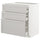METOD / MAXIMERA base cb 3 frnts/2 low/1 md/1 hi drw, white/Lerhyttan light grey, 80x60 cm