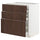 METOD / MAXIMERA base cb 3 frnts/2 low/1 md/1 hi drw, white/Sinarp brown, 80x60 cm