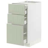 METOD / MAXIMERA base cb 3 frnts/2 low/1 md/1 hi drw, white/Stensund light green, 40x60 cm