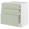 METOD / MAXIMERA base cb 3 frnts/2 low/1 md/1 hi drw, white/Stensund light green, 80x60 cm
