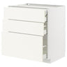 METOD / MAXIMERA base cb 3 frnts/2 low/1 md/1 hi drw, white/Vallstena white, 80x60 cm