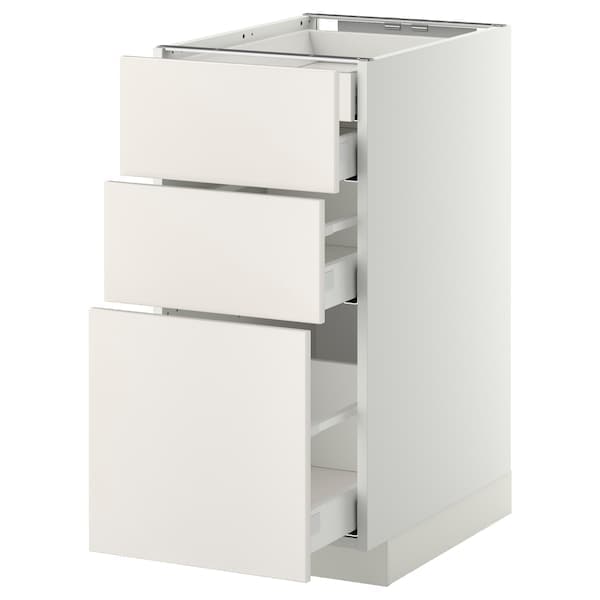 Ikea METOD / MAXIMERA - Base cb 3 frnts/2 low/1 md/1 hi drw, white/Veddinge white, 40x60 cm