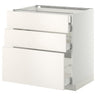 METOD / MAXIMERA base cb 3 frnts/2 low/1 md/1 hi drw, white/Veddinge white, 80x60 cm