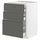 METOD / MAXIMERA base cb 3 frnts/2 low/1 md/1 hi drw, white/Voxtorp dark grey, 60.0x80.0x60.0 cm