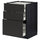 METOD / MAXIMERA base cb 3 frnts/2 low/1 md/1 hi drw, black/Nickebo matt anthracite, 60x60 cm