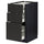 METOD / MAXIMERA - METOD / MAXIMERA Base cb 3 frnts/2 low/1 md/1 hi drw, black/Nickebo matt anthracite, 40x60 cm