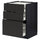 METOD / MAXIMERA base cb 3 frnts/2 low/1 md/1 hi drw, black/Upplöv matt anthracite, 60x60 cm