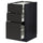 METOD / MAXIMERA - METOD / MAXIMERA Base cb 3 frnts/2 low/1 md/1 hi drw, black/Upplöv matt anthracite, 40x60 cm