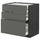 METOD / MAXIMERA base cb 3 frnts/2 low/1 md/1 hi drw, black/Voxtorp dark grey, 80x60 cm