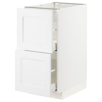 METOD / MAXIMERA - Base cb 2 fronts/2 high drawers, white/Axstad matt white, 40x60 cm - best price from Maltashopper.com 19396082