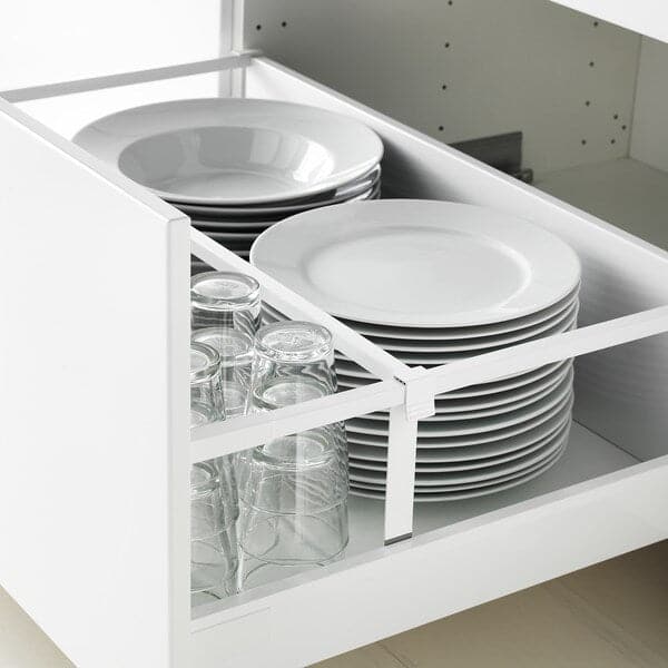 METOD / MAXIMERA - Base cb 2 fronts/2 high drawers, white/Bodbyn off-white, 80x60 cm - best price from Maltashopper.com 19104470