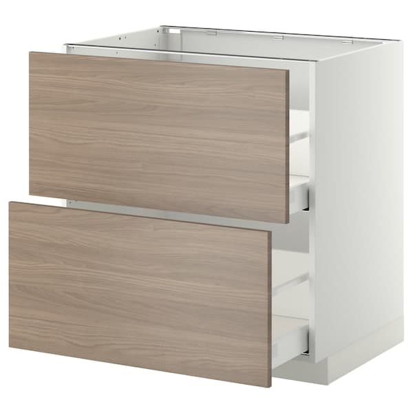 METOD / MAXIMERA - Cabinet 2 fronts/2 high drawers , 80x60 cm