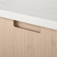 METOD / MAXIMERA - Base cb 2 fronts/2 high drawers, white/Fröjered light bamboo, 80x60 cm - best price from Maltashopper.com 79330234