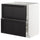 METOD / MAXIMERA base cb 2 fronts/2 high drawers, white/Lerhyttan black stained, 80x60 cm
